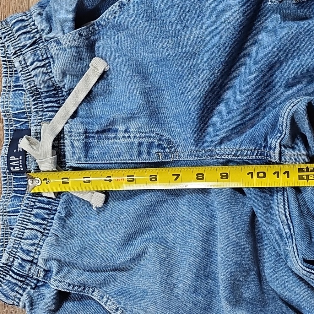 Gap High Rise Wide Leg Elastic Waist Drawstring Pull On Baggy Fit Cargo Jean - Picture 14 of 16